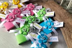 Esempio di scatola per bomboniere con fiorellini